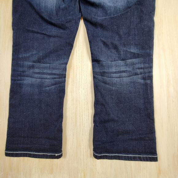 Maurices Premium Embellished Rhinestone Dark Wash Low Rise Denim Jeans 9/10 - Picture 10 of 12